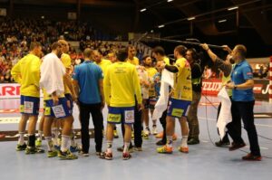 16.11.2014 Aalborg Handball - Vive Tauron Kielce 25:27 / Jarosław Dragan / Radio Kielce