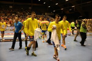 16.11.2014 Aalborg Handball - Vive Tauron Kielce 25:27 / Jarosław Dragan / Radio Kielce