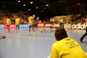 16.11.2014 Aalborg Handball - Vive Tauron Kielce 25:27 / Jarosław Dragan / Radio Kielce