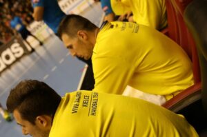 16.11.2014 Aalborg Handball - Vive Tauron Kielce 25:27 / Jarosław Dragan / Radio Kielce