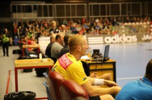 16.11.2014 Aalborg Handball - Vive Tauron Kielce 25:27 / Jarosław Dragan / Radio Kielce