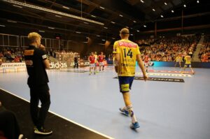 16.11.2014 Aalborg Handball - Vive Tauron Kielce 25:27 / Jarosław Dragan / Radio Kielce