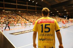 16.11.2014 Aalborg Handball - Vive Tauron Kielce 25:27 / Jarosław Dragan / Radio Kielce