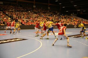 16.11.2014 Aalborg Handball - Vive Tauron Kielce 25:27 / Jarosław Dragan / Radio Kielce