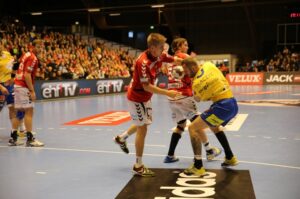 16.11.2014 Aalborg Handball - Vive Tauron Kielce 25:27 / Jarosław Dragan / Radio Kielce