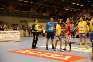 16.11.2014 Aalborg Handball - Vive Tauron Kielce 25:27 / Jarosław Dragan / Radio Kielce