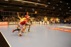 16.11.2014 Aalborg Handball - Vive Tauron Kielce 25:27 / Jarosław Dragan / Radio Kielce