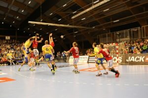 16.11.2014 Aalborg Handball - Vive Tauron Kielce 25:27 / Jarosław Dragan / Radio Kielce