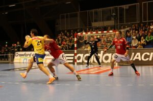 16.11.2014 Aalborg Handball - Vive Tauron Kielce 25:27 / Jarosław Dragan / Radio Kielce