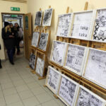 21.11.2014 Kielce. Dramat wolności - wystawa prac wielkoformatowych na murach Aresztu Śledczego w Kielcach. / Wojciech Habdas / Radio Kielce