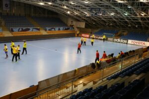 Przedmeczowy trening Vive Tauron Kielce (5 grudnia 2014 r.) / Piotr Michalski / Radio Kielce