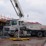 Na budowanym wiadukcie przy ulicy Piekoszowskiej wylano beton / Kamil Król / Radio Kielce