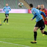 12.12.2014 Kielce. Fragment meczu TMobile Ekstraklasy Korona Kielce - Cracovia. / Krzysztof Żołądek / Radio Kielce