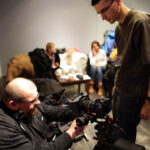 21.11.2014 Kielce. Dziennikarze Radia Kielce, wraz z Olkiem Klepaczem nagrywali teledysk do tegorocznej Pastorałki. / Wojciech Habdas / Radio Kielce