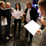 21.11.2014 Kielce. Dziennikarze Radia Kielce, wraz z Olkiem Klepaczem nagrywali teledysk do tegorocznej Pastorałki. / Wojciech Habdas / Radio Kielce