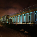 1.12.2014 Kielce. Akcja „Podświetl się na niebiesko dla autyzmu". Geopark / Wojciech Habdas / Radio Kielce