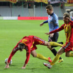 12.12.2014 Kielce. Fragment meczu TMobile Ekstraklasy Korona Kielce - Cracovia. / Wojciech Habdas / Radio Kielce