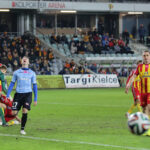 12.12.2014 Kielce. Fragment meczu TMobile Ekstraklasy Korona Kielce - Cracovia. / Wojciech Habdas / Radio Kielce