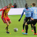 12.12.2014 Kielce. Fragment meczu TMobile Ekstraklasy Korona Kielce - Cracovia. / Wojciech Habdas / Radio Kielce