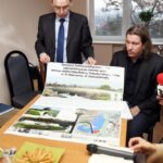 15.12.2014 Prezentacja koncepcji zbiornika retencyjnego w dzielnicy Białogon - twórca koncepcji  Bartosz Ślizewski z firmy BCF Kraków / Stanisław Blinstrub / Radio Kielce