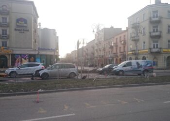 Wypadek w centrum Kielc (7 stycznia 2014) / Robert Felczak / Radio Kielce