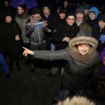 Protest przed kościołem w Gowarczowie (12 stycznia 2014) / Wojciech Habdas / Radio Kielce