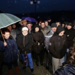 Protest przed kościołem w Gowarczowie (12 stycznia 2014) / Wojciech Habdas / Radio Kielce