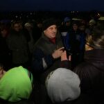 Protest przed kościołem w Gowarczowie (12 stycznia 2014) / Wojciech Habdas / Radio Kielce