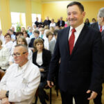 9.1.2015 Kielce. Jan Gierada pożegnał się dziś z pracownikami Wojewódzkiego Szpitala Zespolonego w Kielcach. / Wojciech Habdas / Radio Kielce