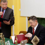 9.1.2015 Kielce. Jan Gierada pożegnał się dziś z pracownikami Wojewódzkiego Szpitala Zespolonego w Kielcach. / Wojciech Habdas / Radio Kielce