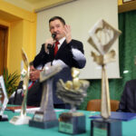 9.1.2015 Kielce. Jan Gierada pożegnał się dziś z pracownikami Wojewódzkiego Szpitala Zespolonego w Kielcach. / Wojciech Habdas / Radio Kielce