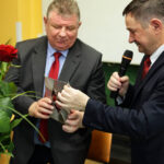 9.1.2015 Kielce. Jan Gierada pożegnał się dziś z pracownikami Wojewódzkiego Szpitala Zespolonego w Kielcach. / Wojciech Habdas / Radio Kielce