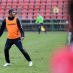 23.1.2015 Kielce. Korona rozegrała na stadionie przy ulicy Szczepaniaka "wewnętrzną gierkę", w której wzięli udział wszyscy testowani piłkarze. n/z Łukasz Klemenz / Wojciech Habdas / Radio Kielce