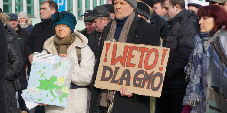 Protest rolników przed Urzędem Wojewódzkim (3 lutego 2015 r.) / Piotr Michalski / Radio Kielce