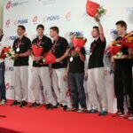 Powitanie polskich piłkarzy ręcznych na lotnisku Chopina w Warszawie (2 lutego 2015) / Wojciech Habdas / Radio Kielce