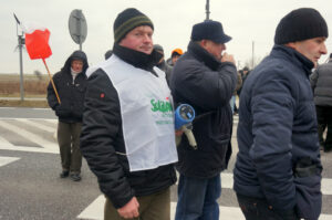 Protest rolników w Podchojnach, powiat jędrzejowski / Krzysztof Żołądek / Radio Kielce