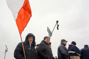 Protest rolników w Podchojnach, powiat jędrzejowski / Krzysztof Żołądek / Radio Kielce