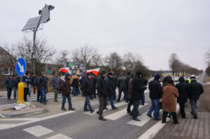 Protest rolników w Podchojnach, powiat jędrzejowski / Krzysztof Żołądek / Radio Kielce