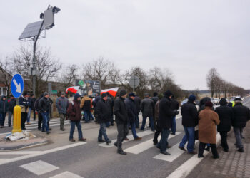 Protest rolników w Podchojnach, powiat jędrzejowski / Krzysztof Żołądek / Radio Kielce