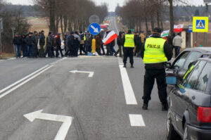 Protest rolników w Podchojnach, powiat jędrzejowski / Krzysztof Żołądek / Radio Kielce