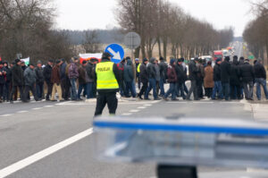 Protest rolników w Podchojnach, powiat jędrzejowski / Krzysztof Żołądek / Radio Kielce