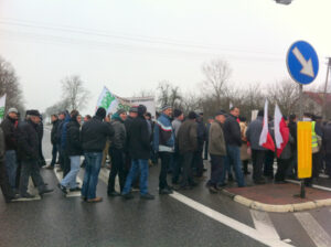 Protest rolników w Podchojnach / Ewa Pociejowska-Gawęda / Radio Kielce