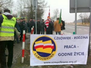 Protest rolników w Podchojnach / Ewa Pociejowska-Gawęda / Radio Kielce