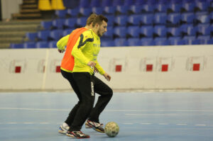 17.2.2015 Kijów. Trening przed meczem KS Vive Tauron Kielce - HC Motor Zaporozhye / Wojciech Habdas / Radio Kielce