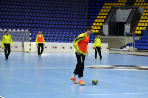 17.2.2015 Kijów. Trening przed meczem KS Vive Tauron Kielce - HC Motor Zaporozhye / Wojciech Habdas / Radio Kielce