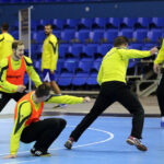 17.2.2015 Kijów. Trening przed meczem KS Vive Tauron Kielce - HC Motor Zaporozhye / Wojciech Habdas / Radio Kielce