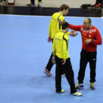 17.2.2015 Kijów. Trening przed meczem KS Vive Tauron Kielce - HC Motor Zaporozhye / Wojciech Habdas / Radio Kielce