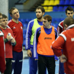 17.2.2015 Kijów. Trening przed meczem KS Vive Tauron Kielce - HC Motor Zaporozhye / Wojciech Habdas / Radio Kielce