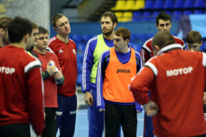 17.2.2015 Kijów. Trening przed meczem KS Vive Tauron Kielce - HC Motor Zaporozhye / Wojciech Habdas / Radio Kielce