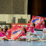 18.2.2015 Kijów. Cheerleaderki Motoru Zaporoże / Wojciech Habdas / Radio Kielce